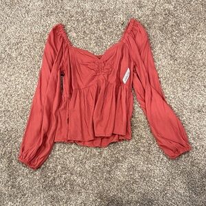 Old Navy Women's Blouse in Deep Red